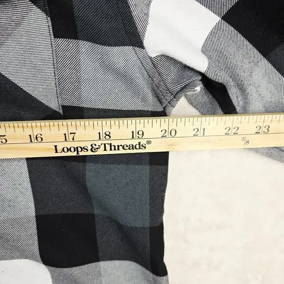 Dixxon Finish Line Flannel Shirt Mens Small Button Up Black White Plaid Casual - Picture 9 of 10